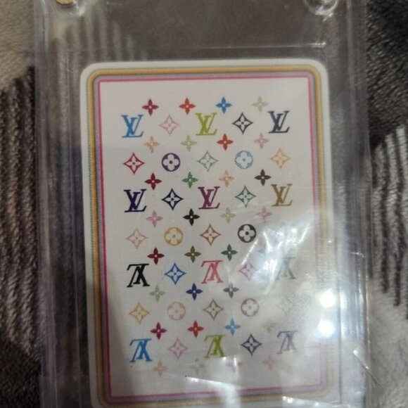 Auth. LOUIS VUITTON White MURAKAMI 6 OF SPADES PLAYING CARD - Picture 4 of 5